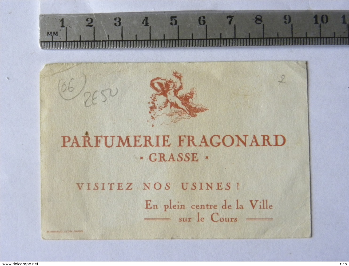 Carte Parfumée - Parfumerie FRAGONARD - GRASSE - Zonder Classificatie