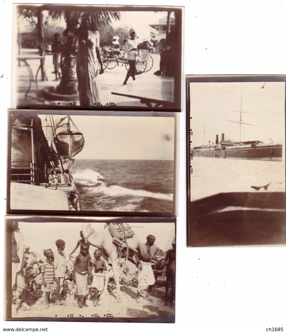 8 Photos Originales De Port Saïd Et Djibouti 3 Scans - Afrique