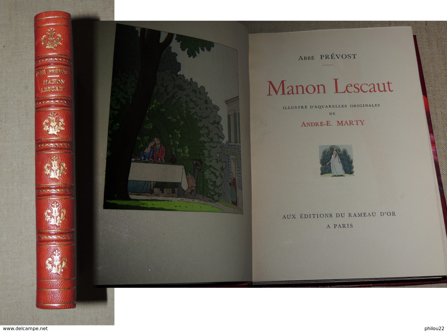 ABBÉ PRÉVOST  Manon Lescaut. Aquarelles Originales D'André-E. Marty - Bien Relié - 1901-1940