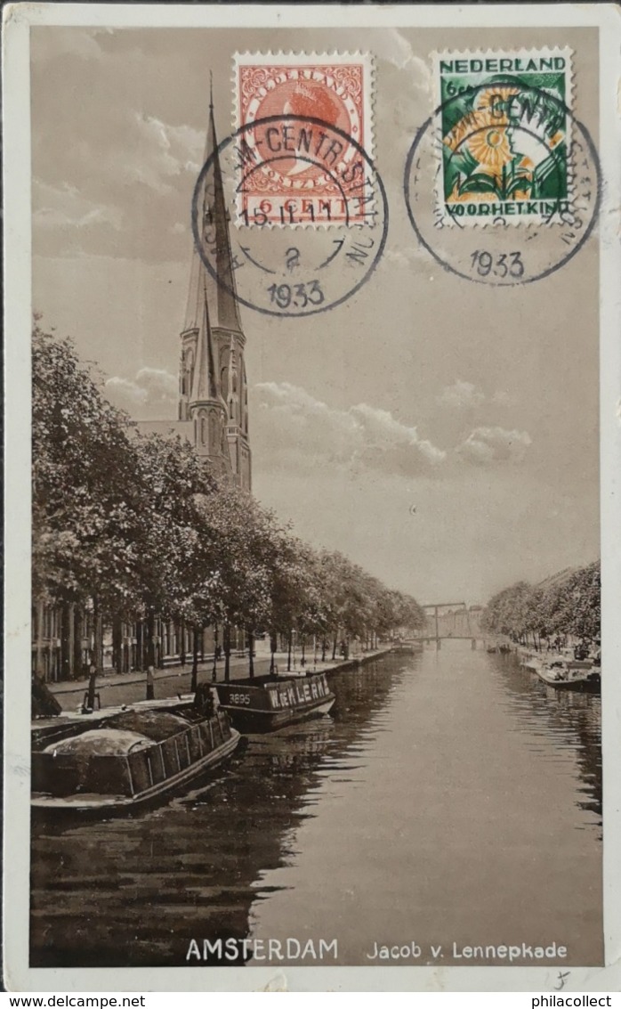 Amsterdam - West // Jacob Van Lennepkade // Leuk Beeldzijde Gefrankeerd 1933 - Amsterdam