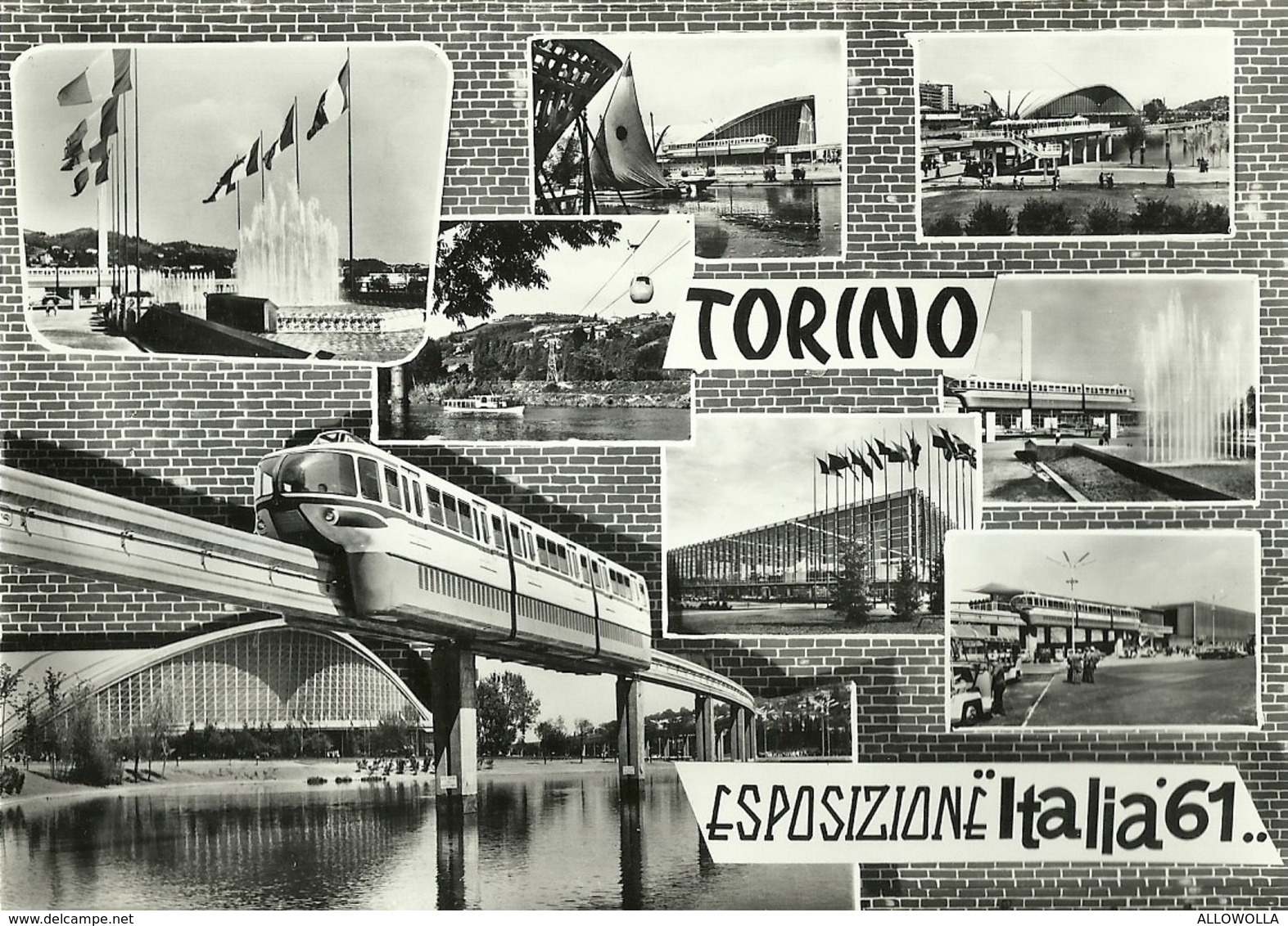5576 "TORINO-ESPOSIZIONE ITALIA 61"8 VEDUTE- CART. POS.  NON SPED. - Expositions