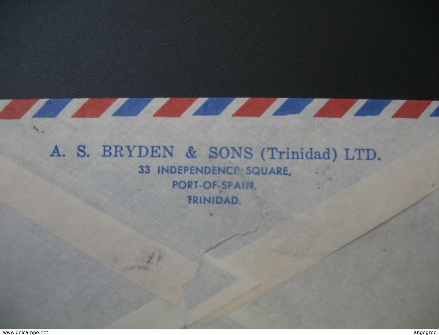 Lettre  Thème Animaux Oiseaux Nature Mer Palmier Trinidad Et Tobago  Pour La Sté Générale En France Bd Haussmann Paris - Trinidad & Tobago (1962-...)