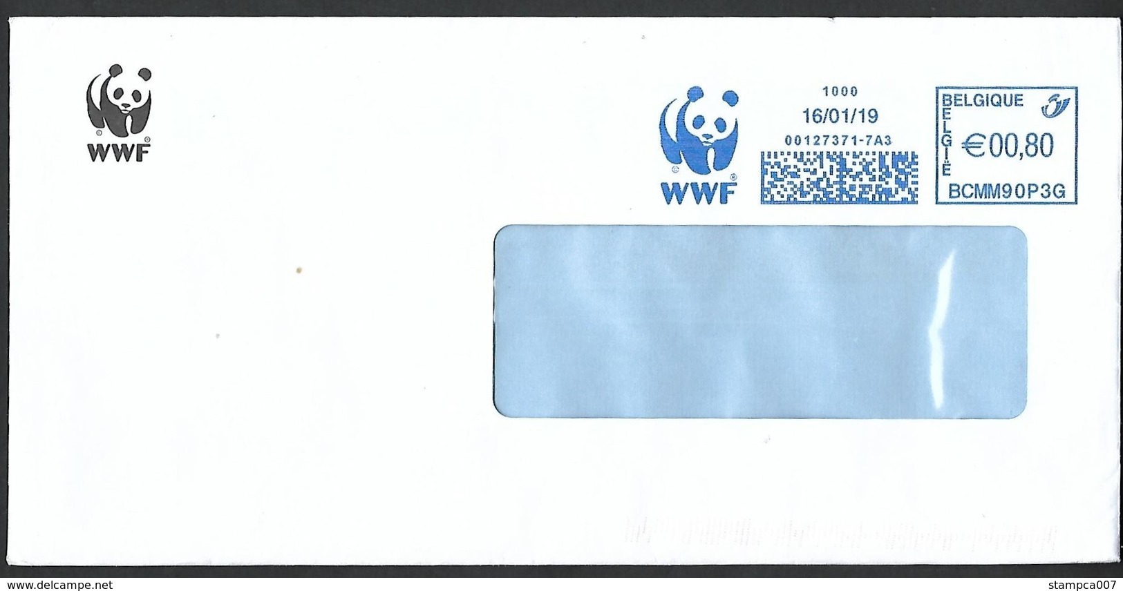 Cover Brief Lettre Belgium WWF Fauna Panda - Covers & Documents