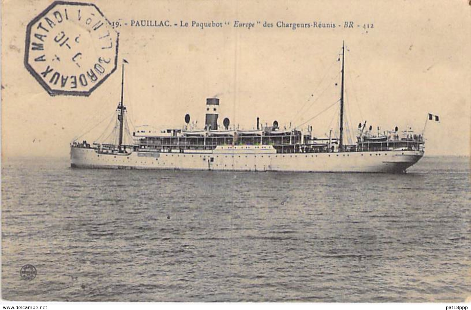 PAQUEBOT  Liner Cruise - Le Paquebot " EUROPE " (Chargeurs Réunis) à PAUILLAC (33) Ship Kreuzfahrtschiff Cruiseschip - Paquebote