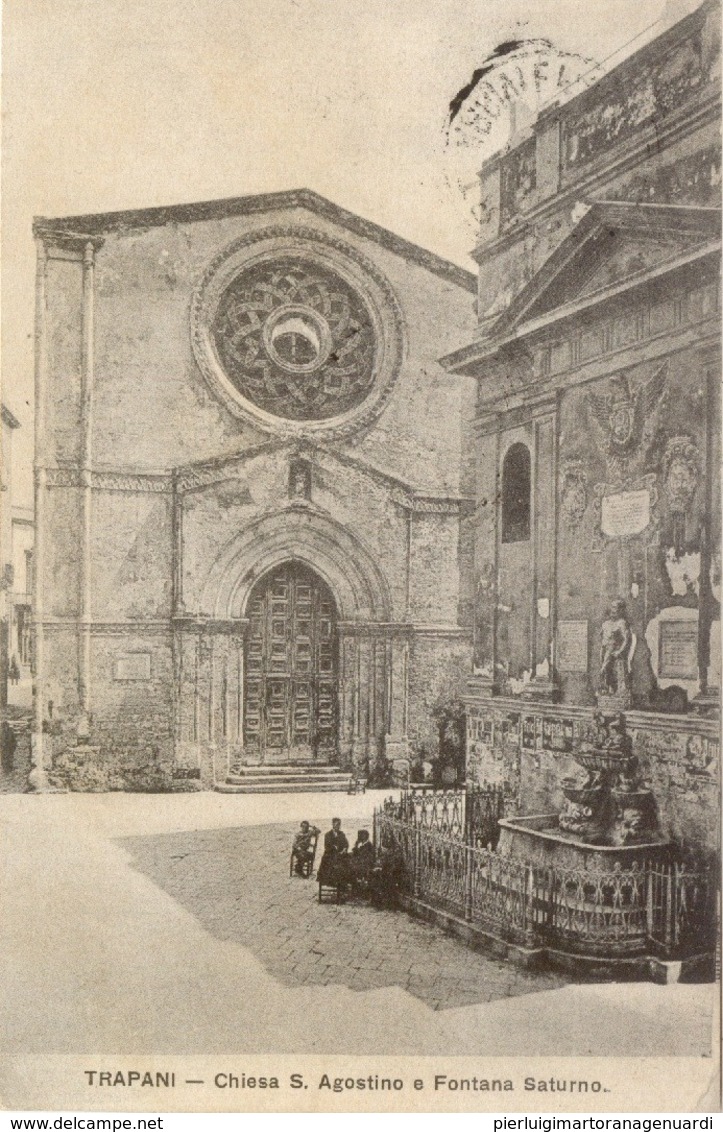 10821 Trapani - Chiesa S.Agostino E Fontana Saturno - Trapani