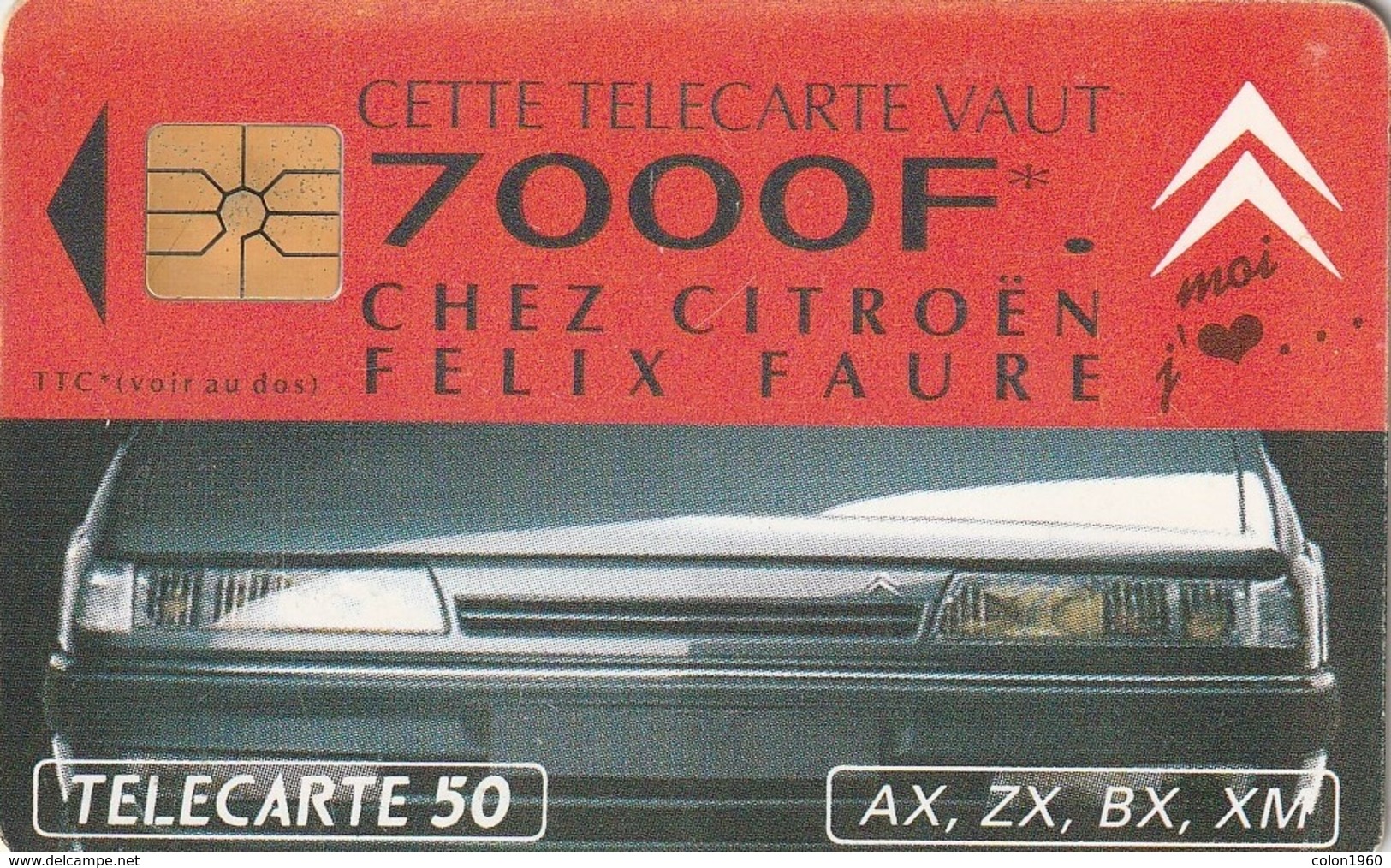 FRANCIA. Citroen 93. 50U. 01/93. 0319. (222) - Coches