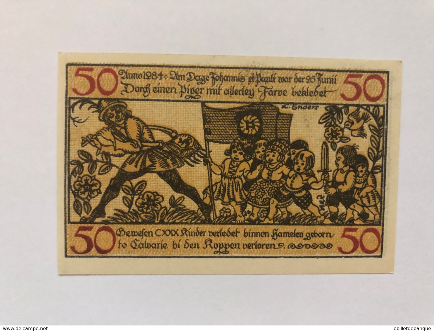 Allemagne Notgeld Hameln 50  Pfennig - Collections