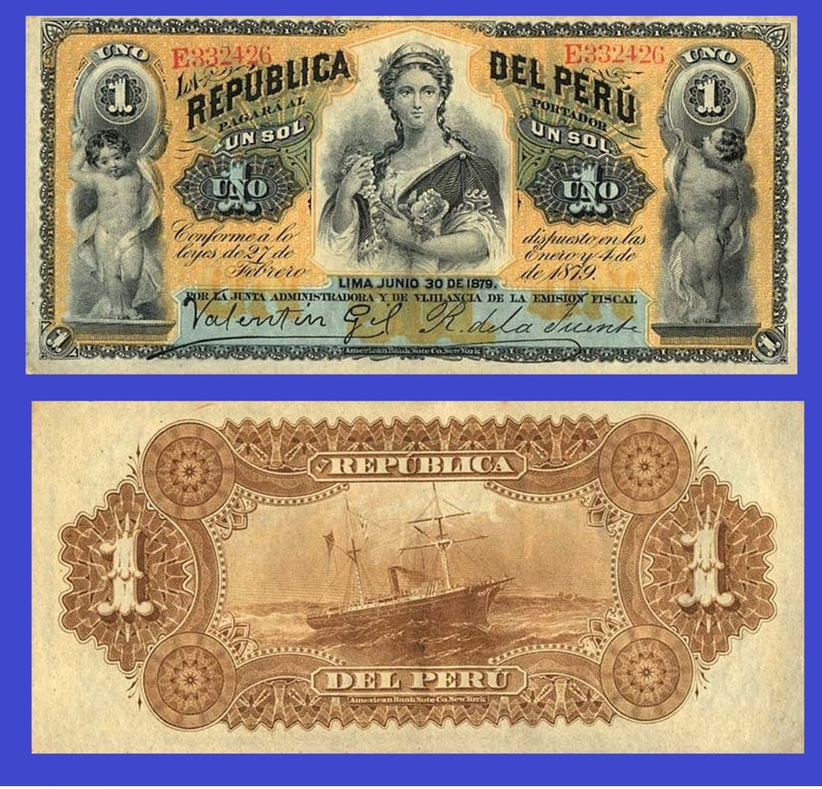 Peru 1 Sol 1879 - Peru