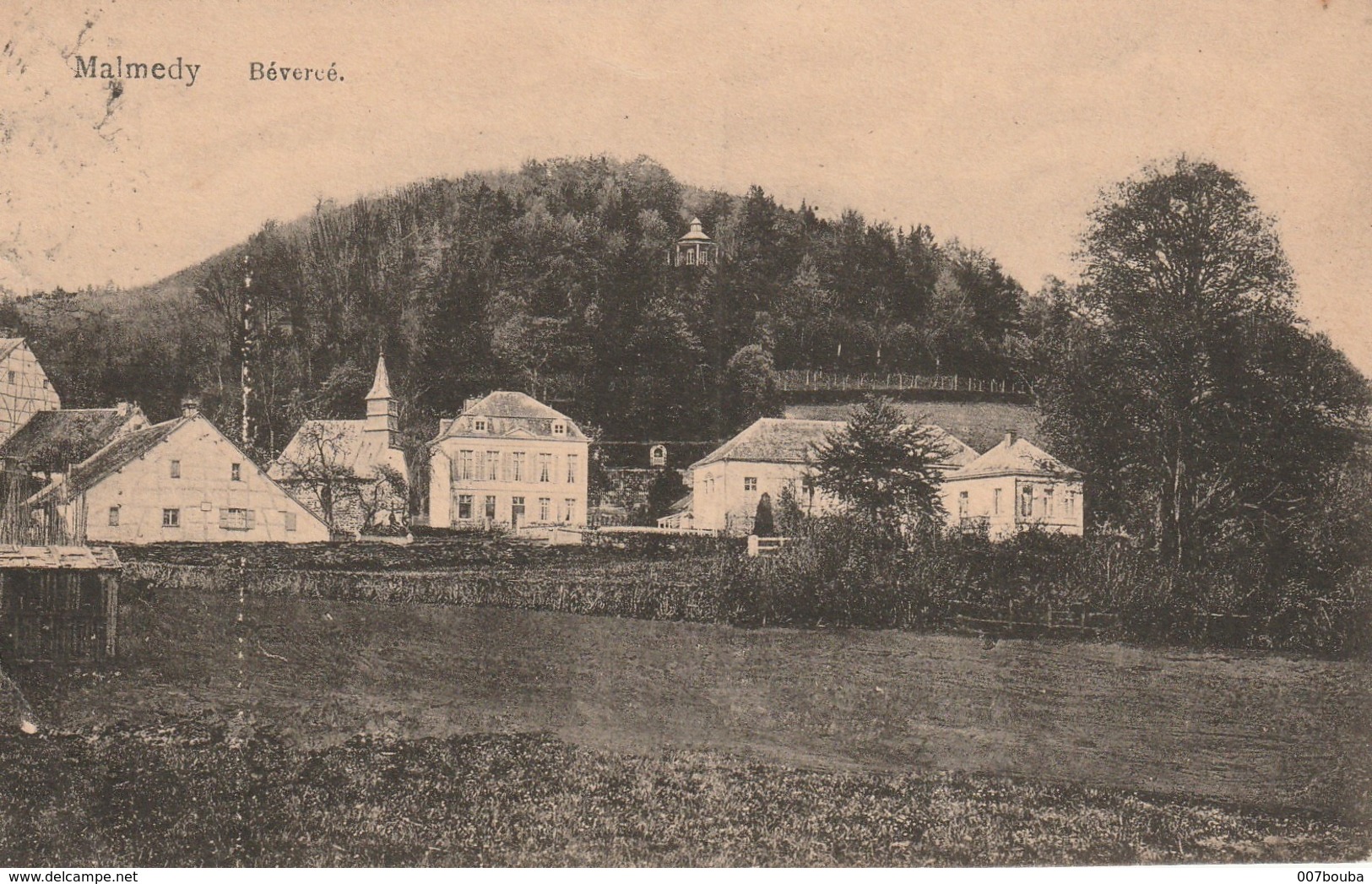 COB OC65 Malmédy Sur Carte Postale Malmédy ( Bévercé ) - OC55/105 Eupen & Malmédy