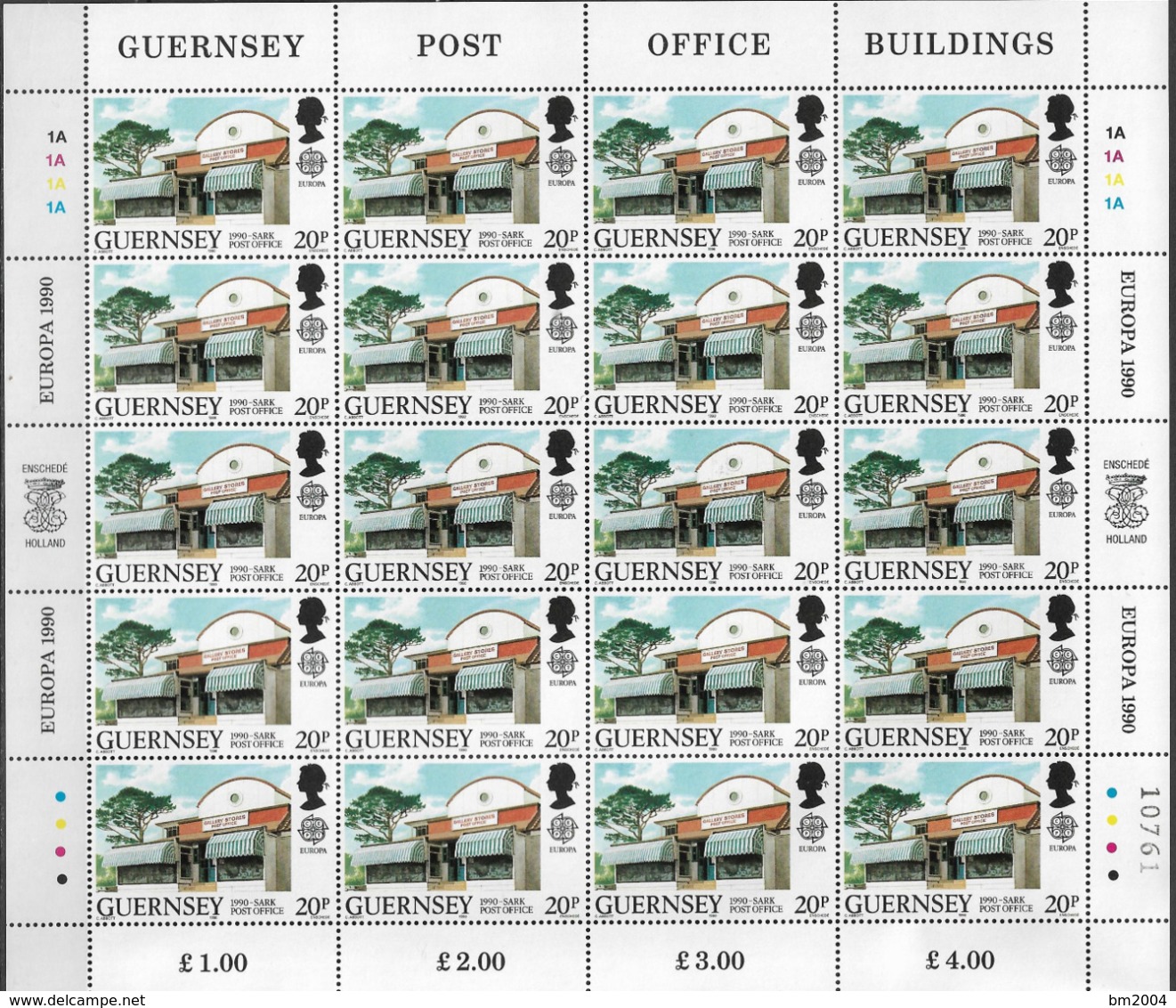 1990 Guernsey   Mi.  483-6 **MNH Europa  Postalische Einrichtungen - 1990