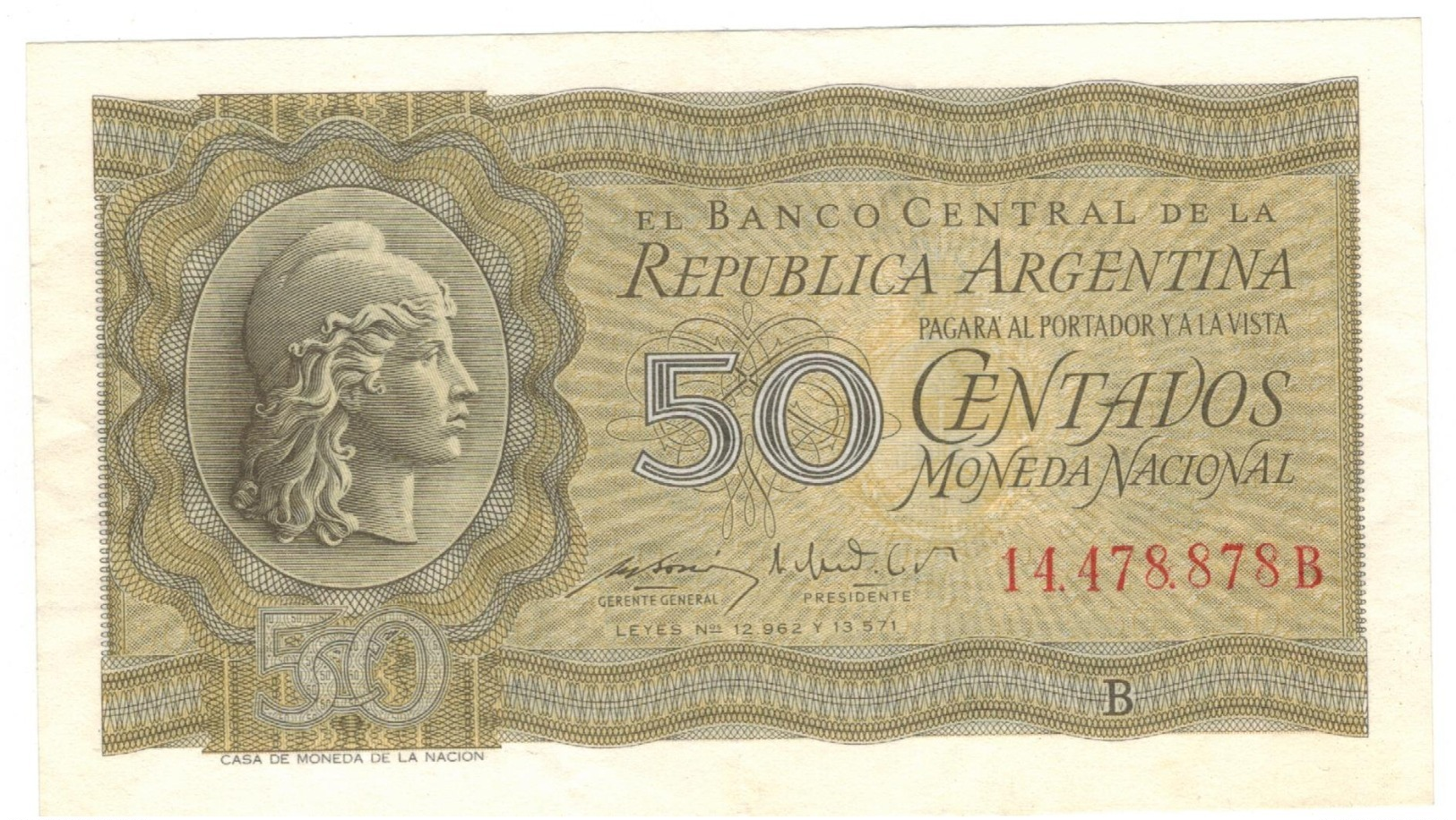 Argentina 50 Centavos. XF. - Argentina