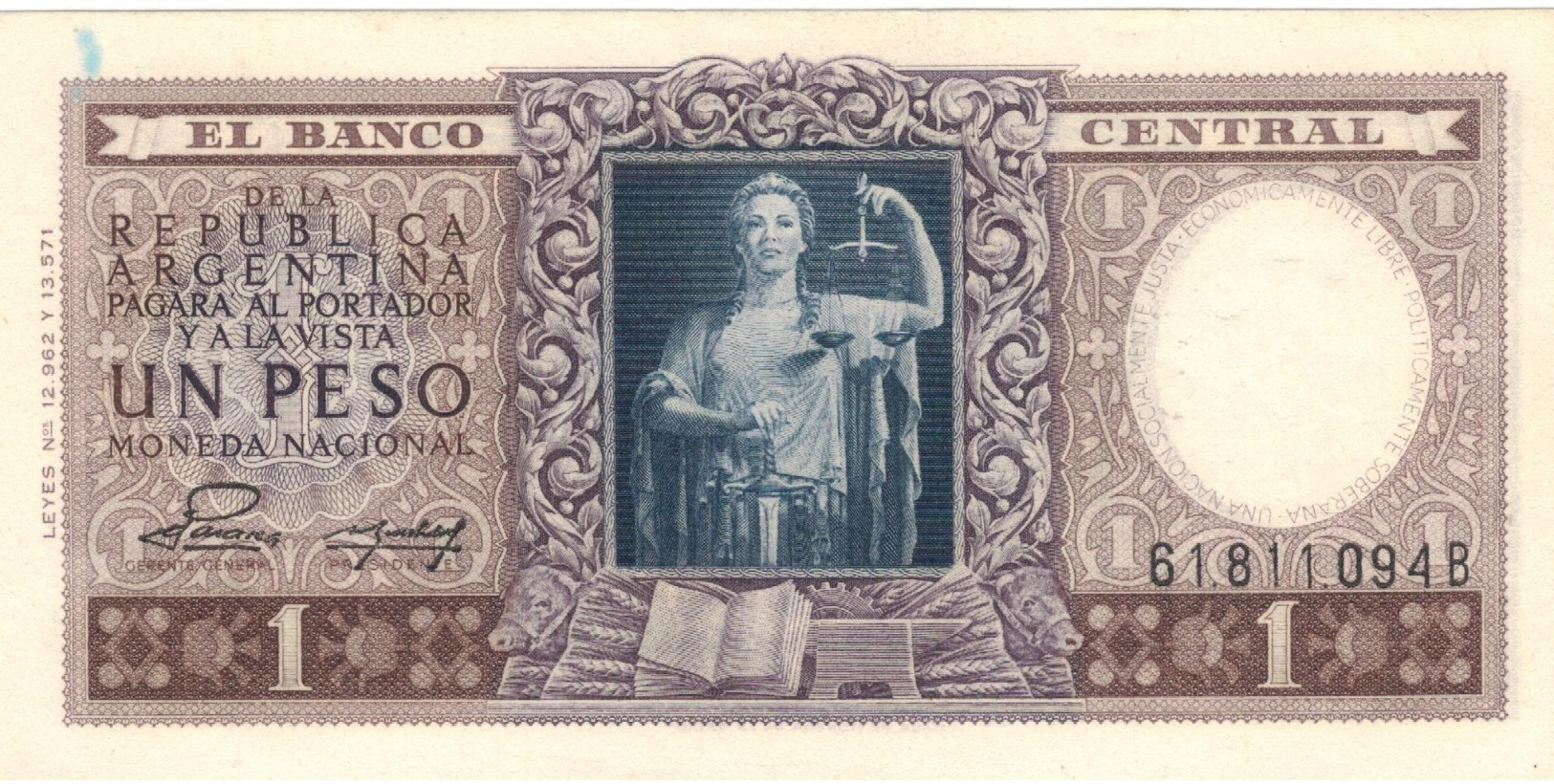 Argentina 1 Peso , AUNC. - Argentina