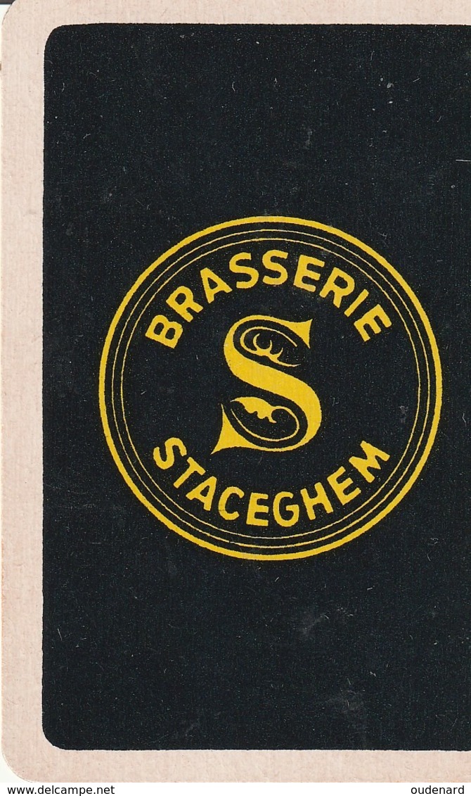 1 SPEELKAART STACEGHEM BRASSERIE ZWART - Autres & Non Classés