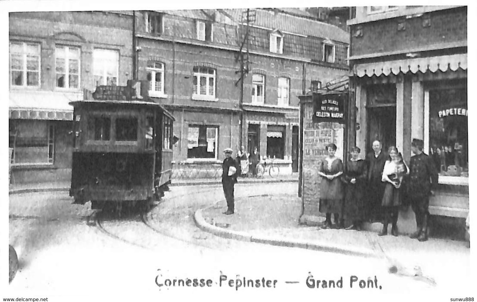 Cornesse Pepinster - Grand Pont (tram Animation, Reproduction Sur Papier Gevaert) - Pepinster