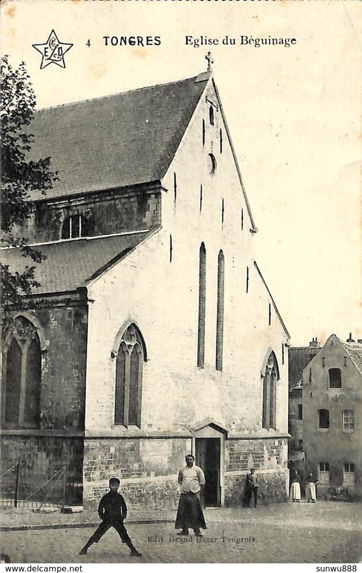 Tongres - Eglise Du Béguinage (animation, Edit. Grand Bazar Tongrois 1912) - Tongeren