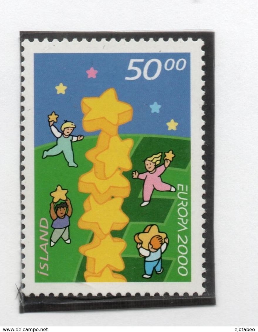 2 Islandia 2000 Yvert 890 Ss Mint TT: Europa,Niños - Gebruikt