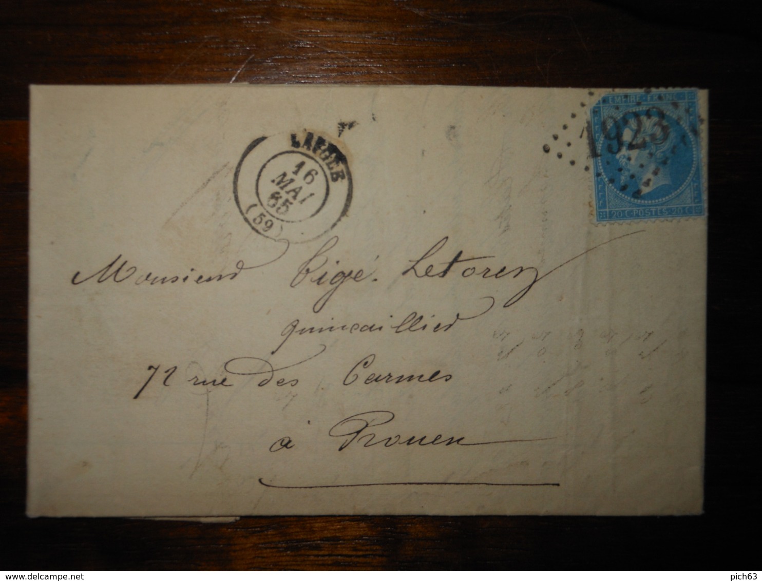 Lettre GC 1923 Laigle Orne Avec Correspondance Et Facture - 1849-1876: Période Classique