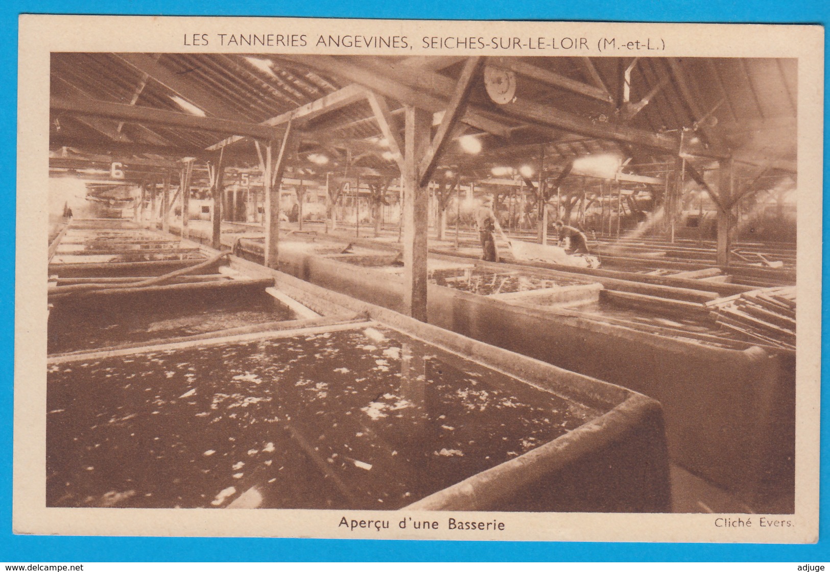 CPA-49-Seiches-sur-le-Loir-TANNERIES ANGEVINES -Une BASSERIE - Animation* TOP* 2 SCANS - Seiches Sur Le Loir