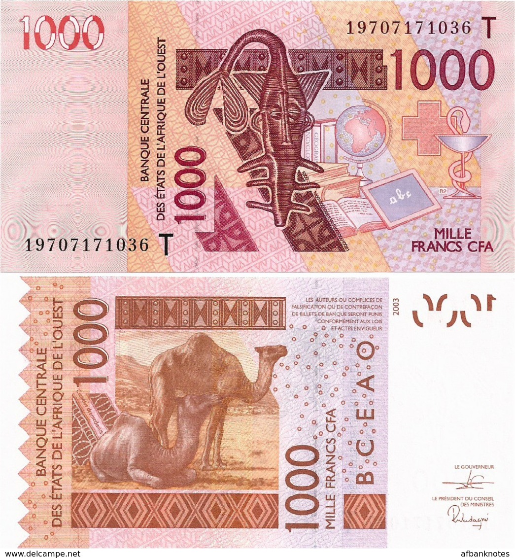 WEST AFRICAN STATES   T: Togo        1000 Francs       P-815T[s]       2003 - (20)19        UNC - Stati Dell'Africa Occidentale