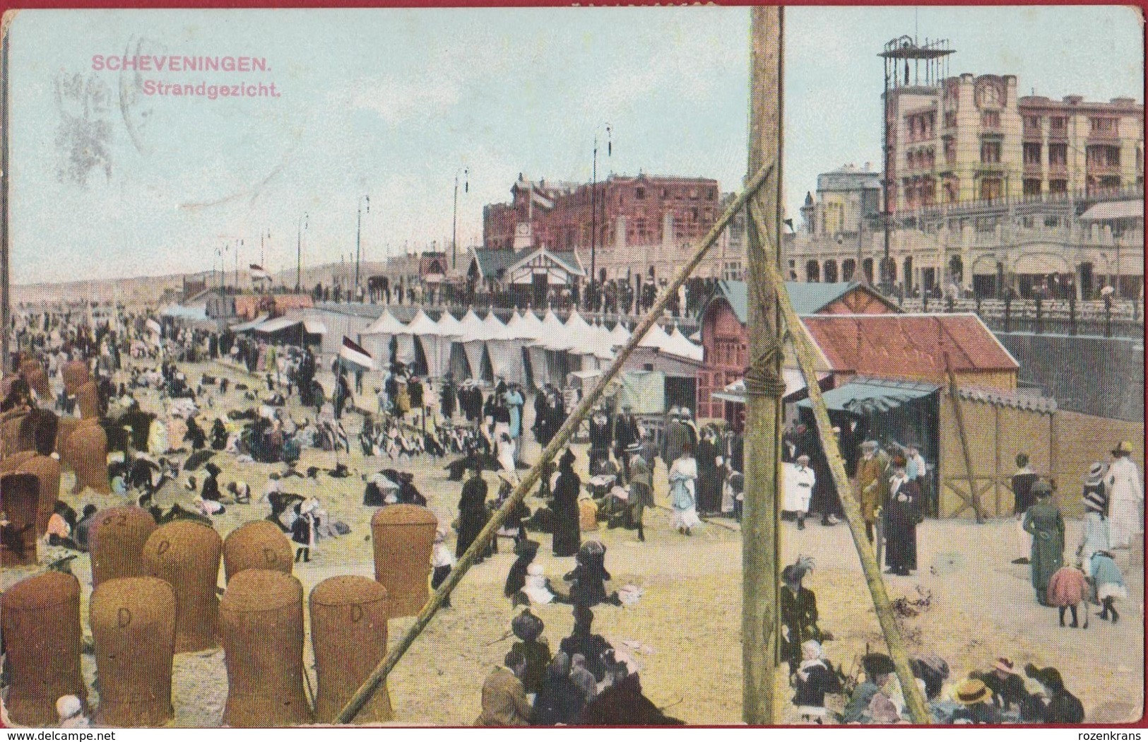 Scheveningen Strandgezicht 1917 Belle Epoque Geanimeerd - Scheveningen