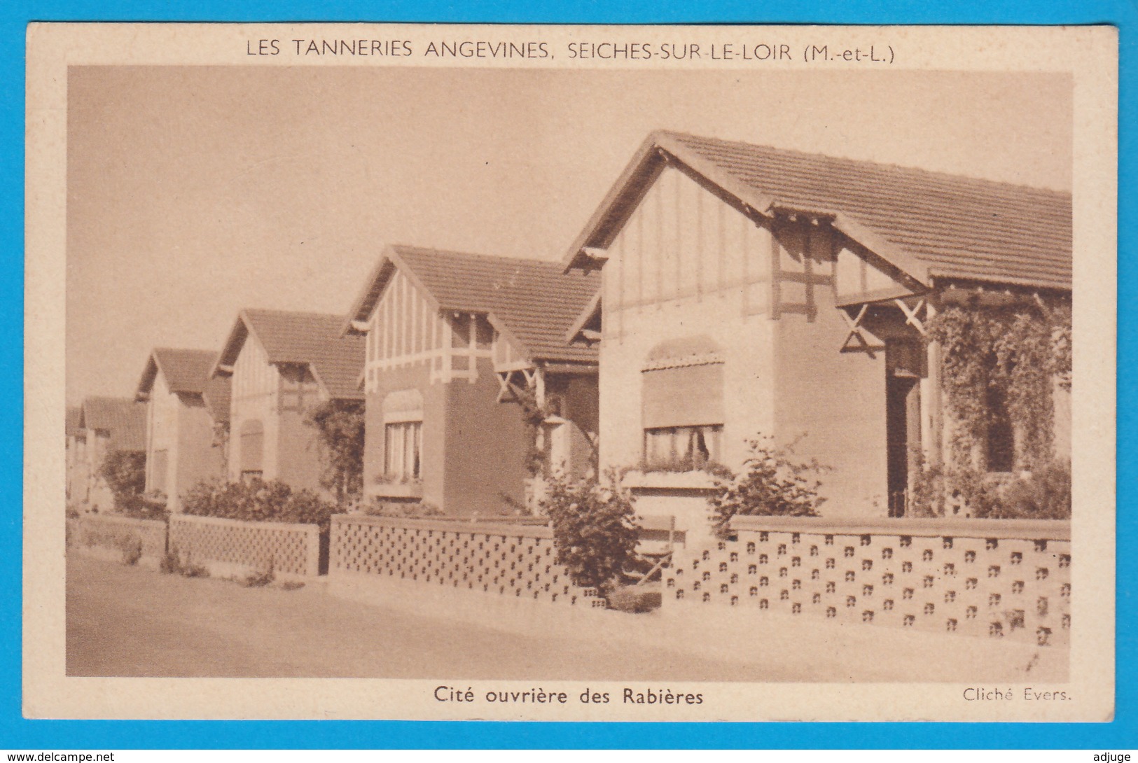 CPA-49-Seiches-sur-le-Loir-TANNERIES ANGEVINES -UCité Ouvrière Des RABIÈRES Animation * TOP* 2 SCANS - Seiches Sur Le Loir