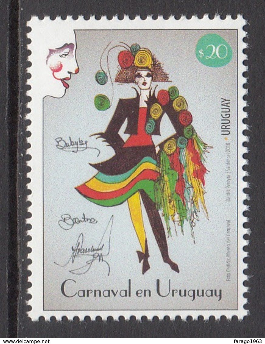 2018 Uruguay Carnival Festivals  Complete  Set Of 1 MNH - Uruguay