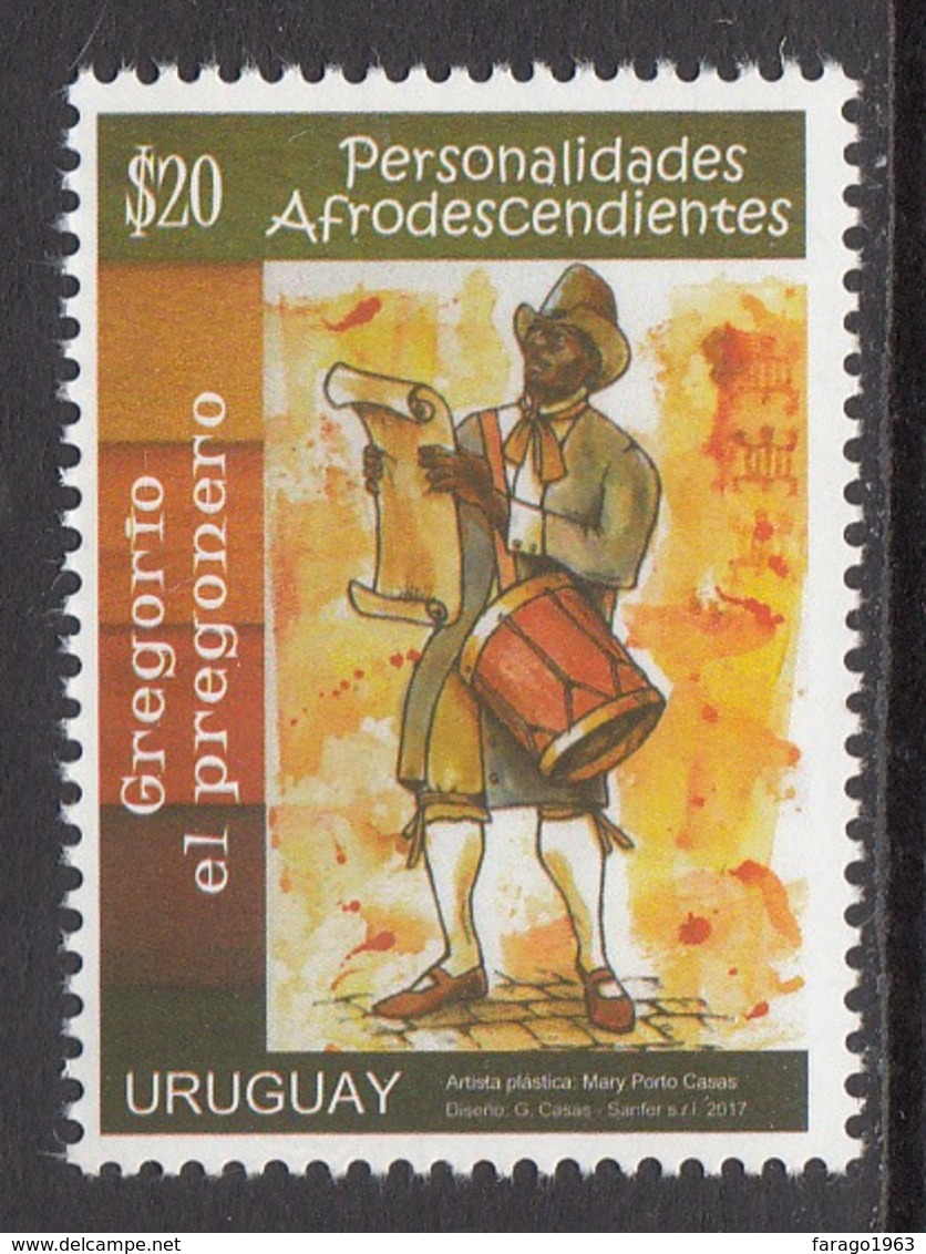 2017 Uruguay African Descendents Complete  Set Of 1 MNH - Uruguay