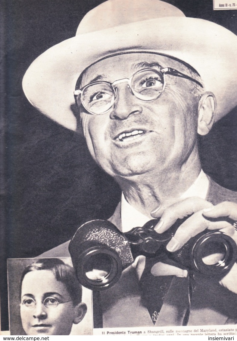 (pagine-pages)HARRY TRUMAN  Epoca1952/76. - Altri & Non Classificati