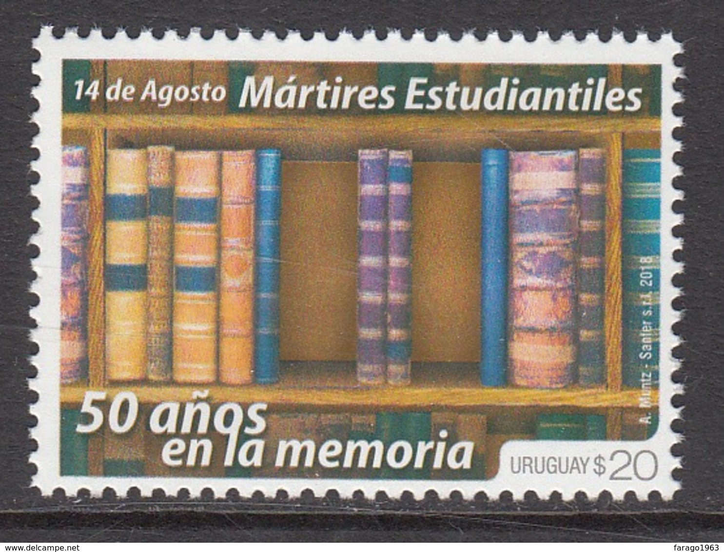 2018 Uruguay Books Literature Complete  Set Of 1 MNH - Uruguay