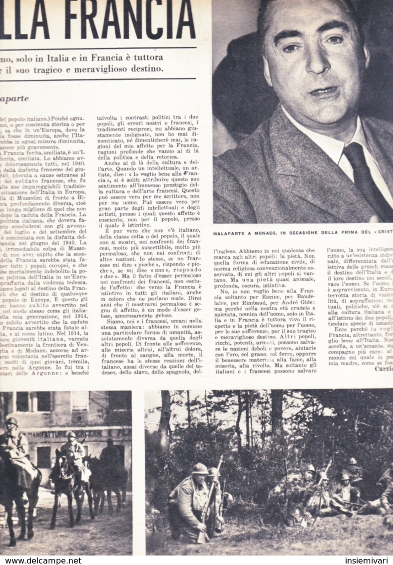 (pagine-pages)CURZIO MALAPARTE  Epoca1952/81. - Altri & Non Classificati