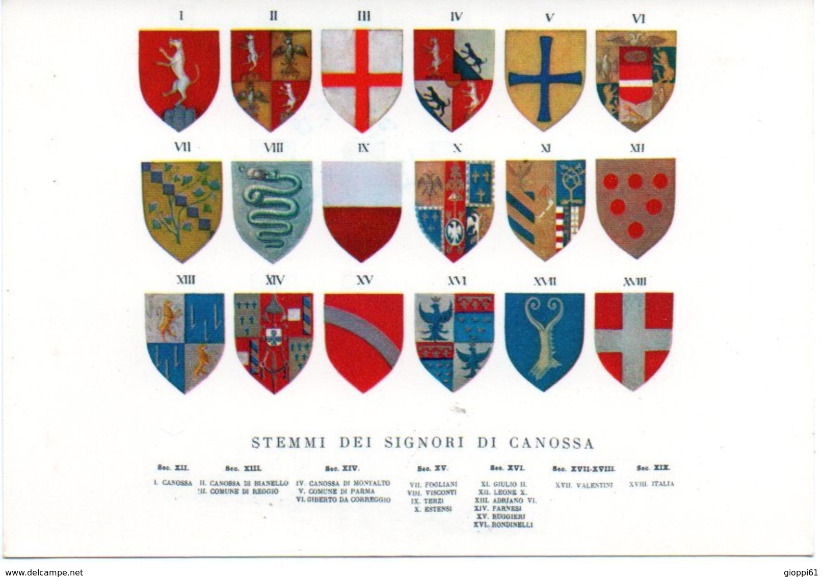 Stemmi Dei Signori Di Canossa - Histoire