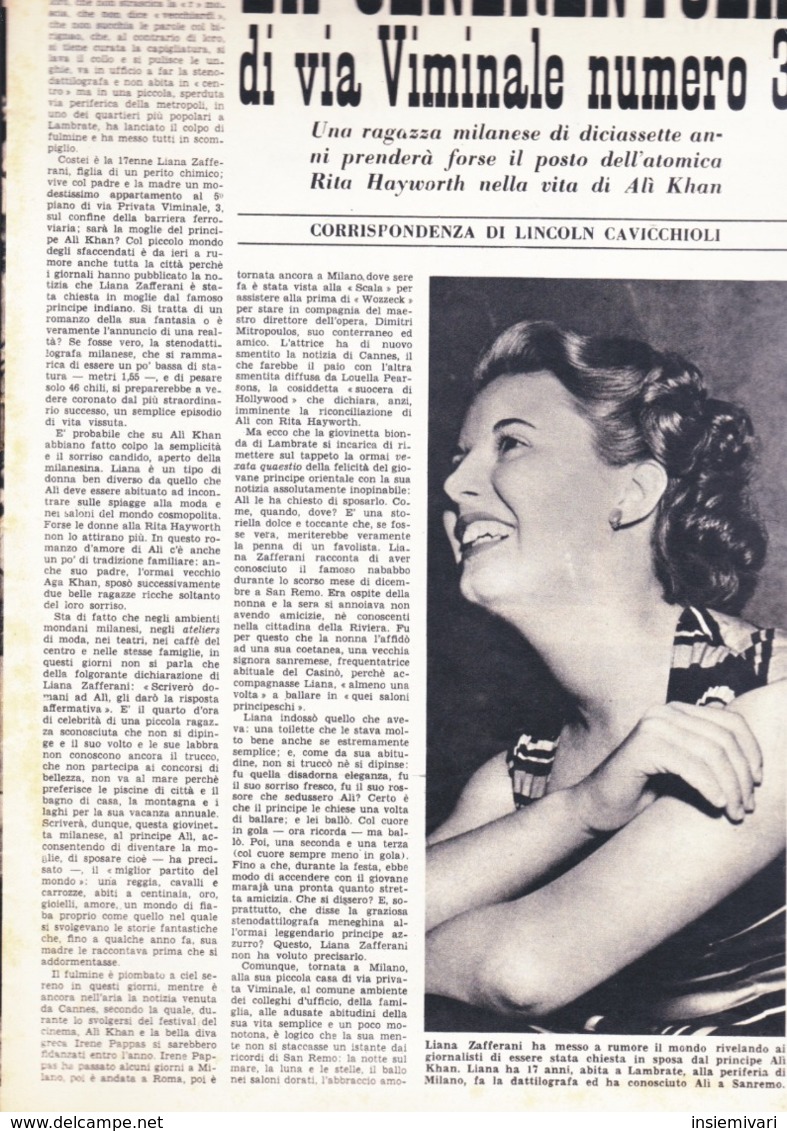 (pagine-pages)LIANA ZAFFERANI  Settimanaincom1952/24. - Altri & Non Classificati