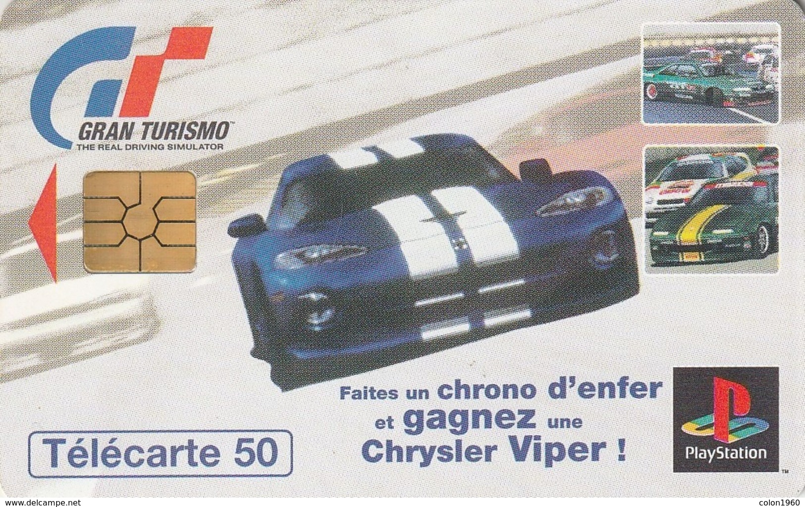 FRANCIA. Playstation Chrysler Viper (GEM2 Black). 50U. 05/98. 0860. (221) - Coches