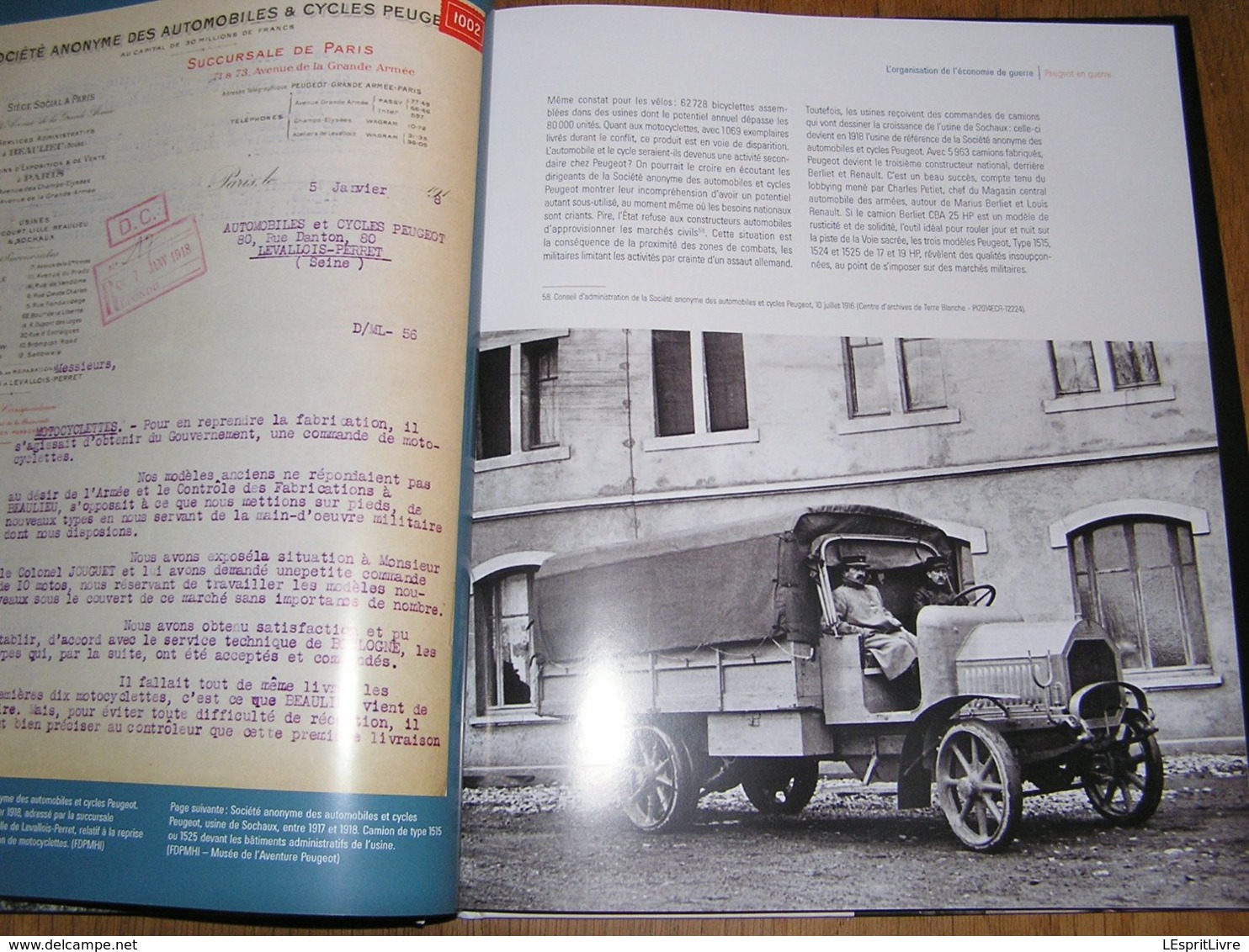 USINES EN GUERRE Guerre 14 18 Industrie Armement Automobile Citroën Peugeot Panhard Camion Moto Femme Ouvrière Obus ACF