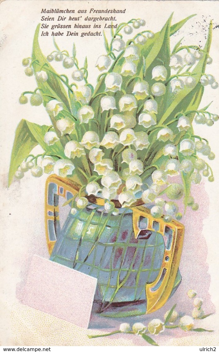 AK Maiblümchen Aus Freundeshand - Maiglöckchen In Jugendstil Vase - Lemgo 1905 (44199) - Blumen