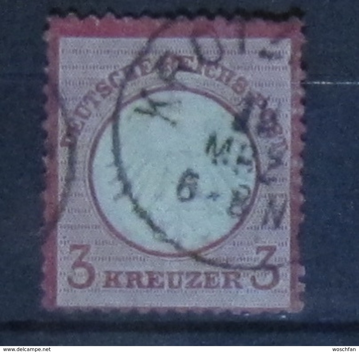 Deutsches Reich 1872, Mi. 9: 3 Kreuzer, 2. Wahl / 2nd Quality - Gebraucht