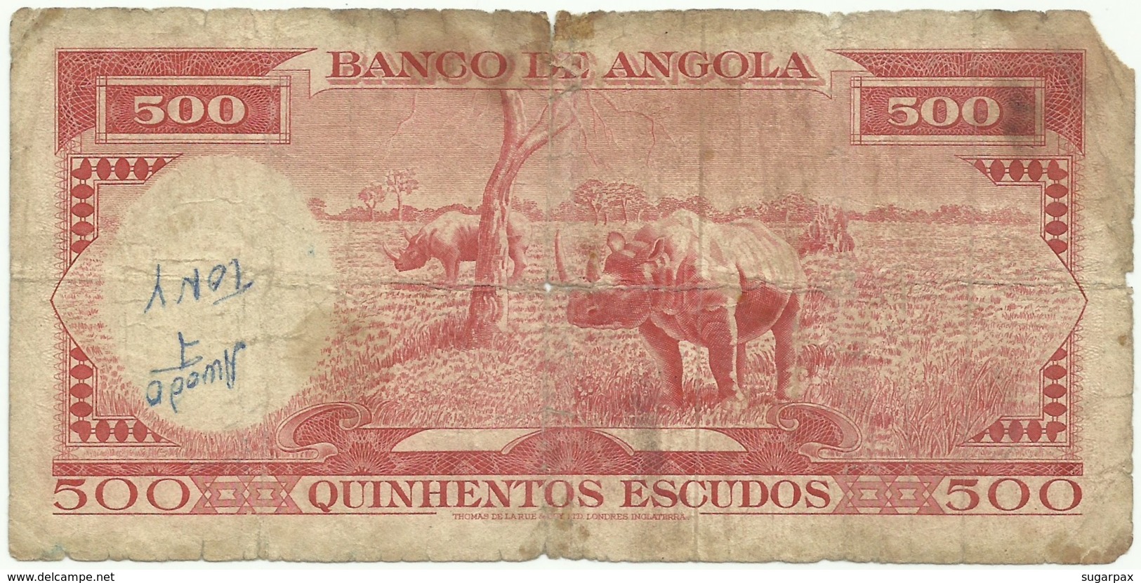 Angola - 500 Escudos - 10.06.1970 - Pick 97 - Série 2 Eju - Américo Tomás - PORTUGAL - Angola