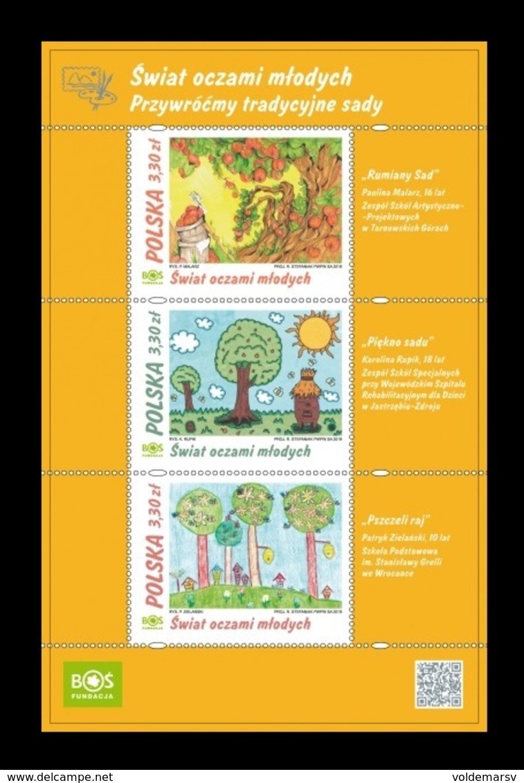 Poland 2019 Mih. 5158/60 (Bl.292) Children's Drawings. World By The Eyes Of Youths MNH ** - Ongebruikt