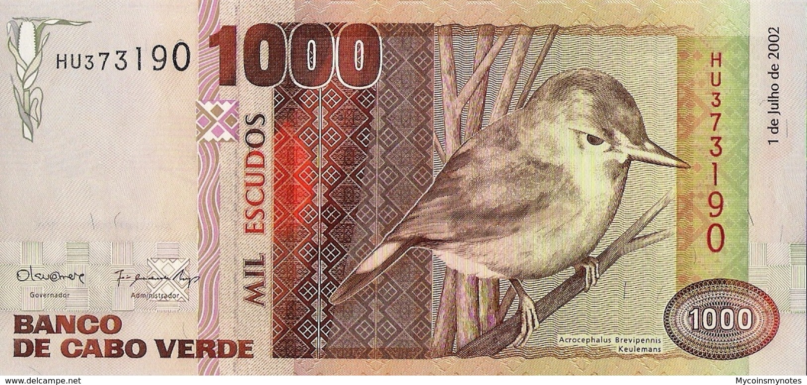 CAPE VERDE 1000 Escudos From 2002, P65, UNC - Cap Verde