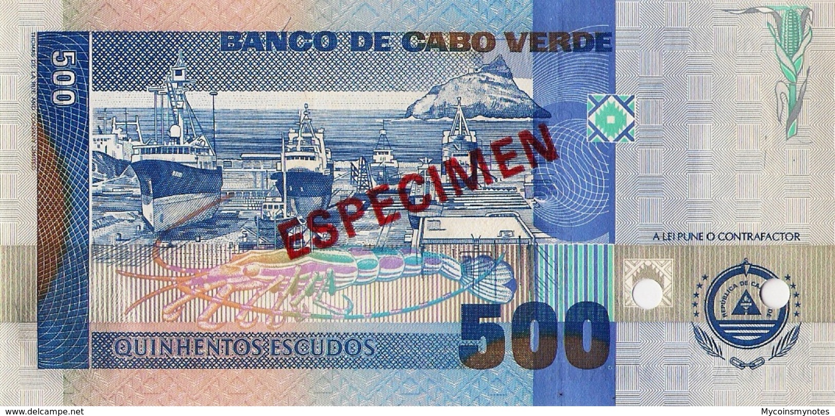 CAPE VERDE 500 "SPECIMEN" ESCUDOS FROM 2002, P64s, UNC - Capo Verde