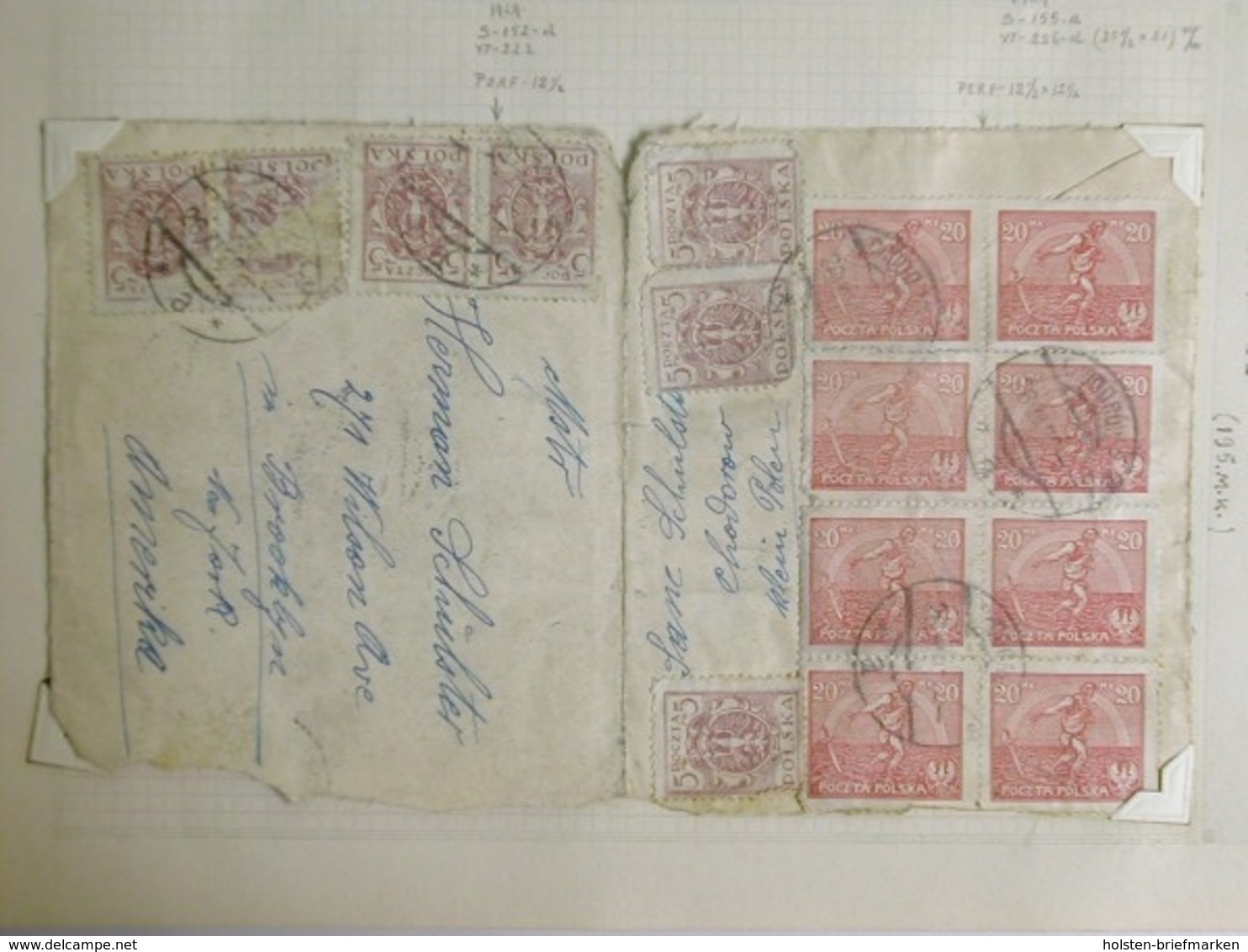 Polen, Partie aus den 1920er Jahren, meist Briefstücke