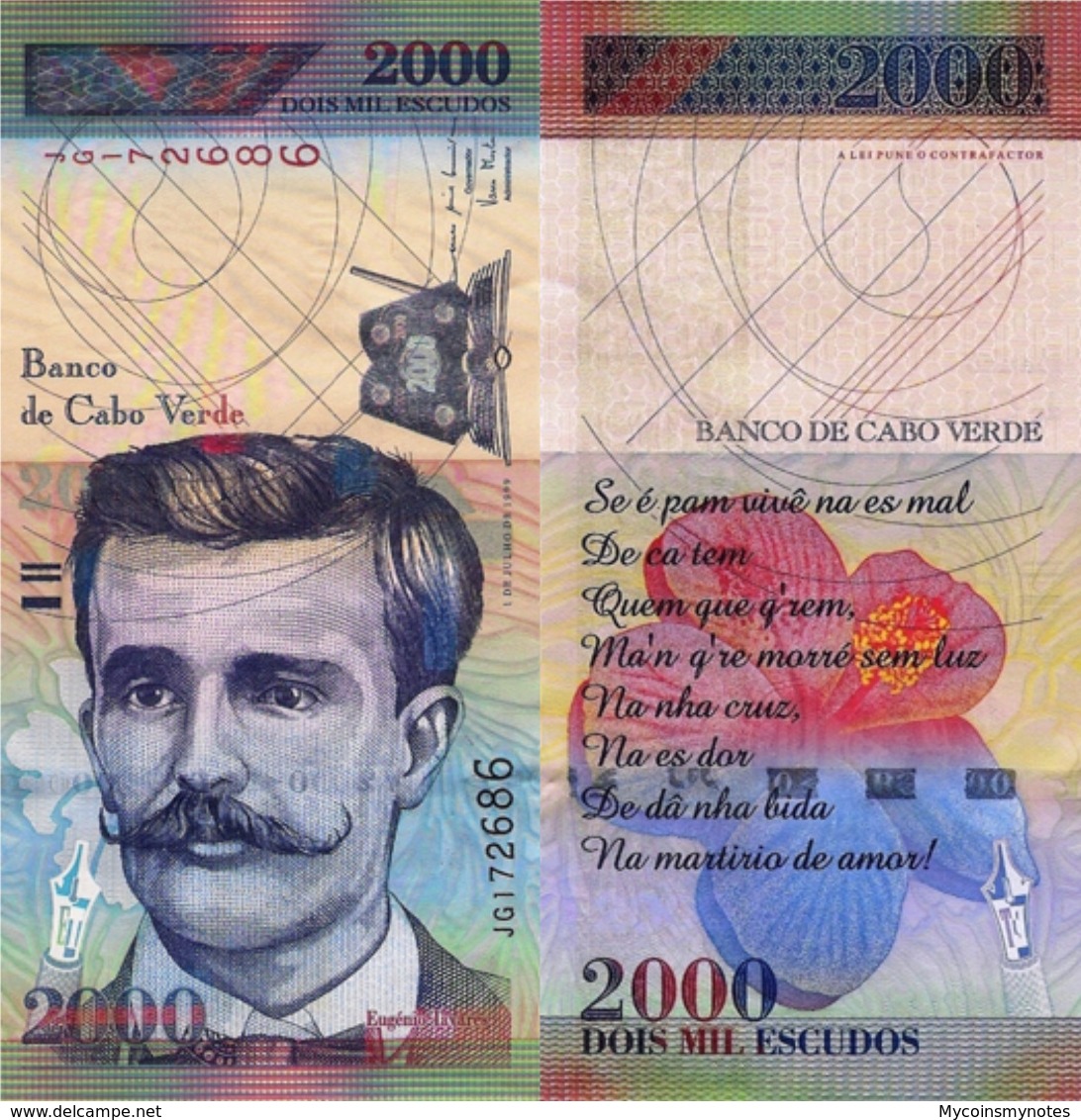 CAPE VERDE 2000 ESCUDOS FROM 1999, P66, UNC - Cape Verde