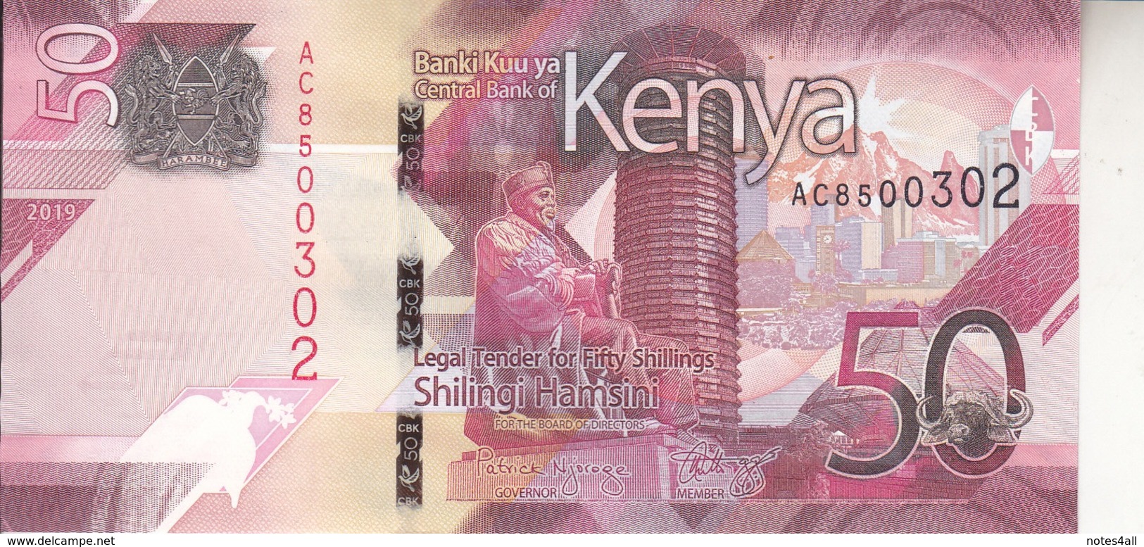 KENYA 50 100 200 500 1000 SHILLINGS 2019 P- NEW UNC FULL SET */* - Kenia