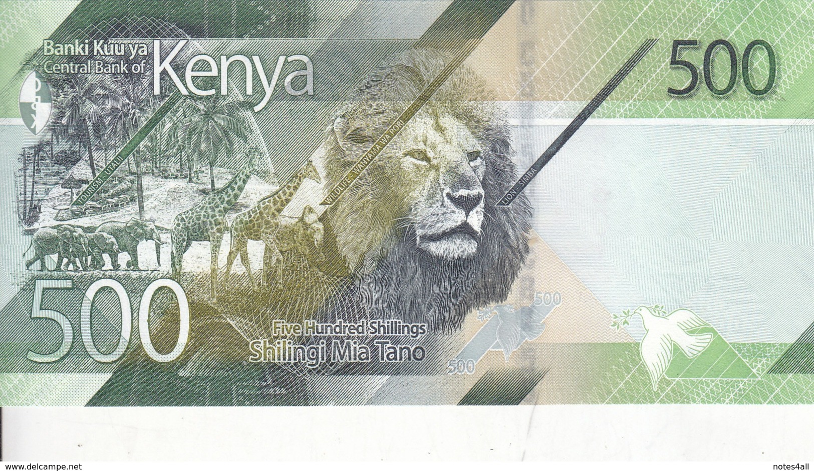 KENYA 50 100 200 500 1000 SHILLINGS 2019 P- NEW UNC FULL SET */*