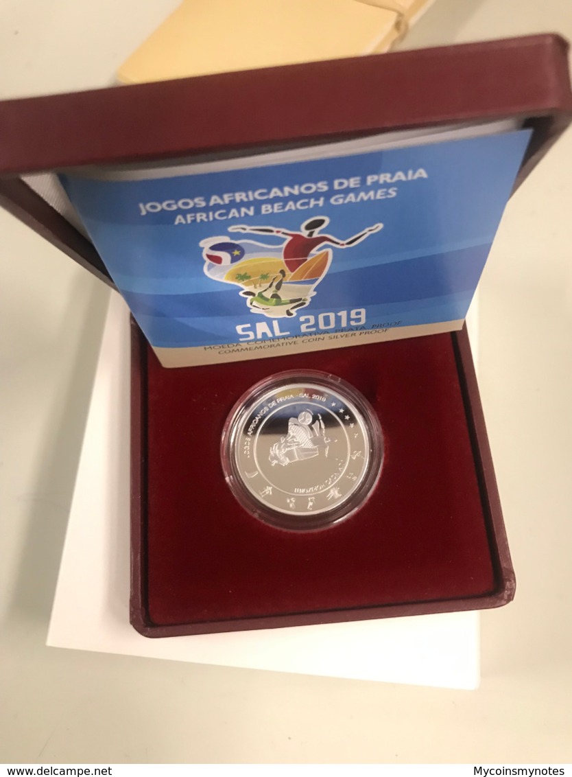 Cape Verde, 200 Escudos, 2019 Comm. Of 1st African Beach Games, Silver Proof - Kaapverdische Eilanden