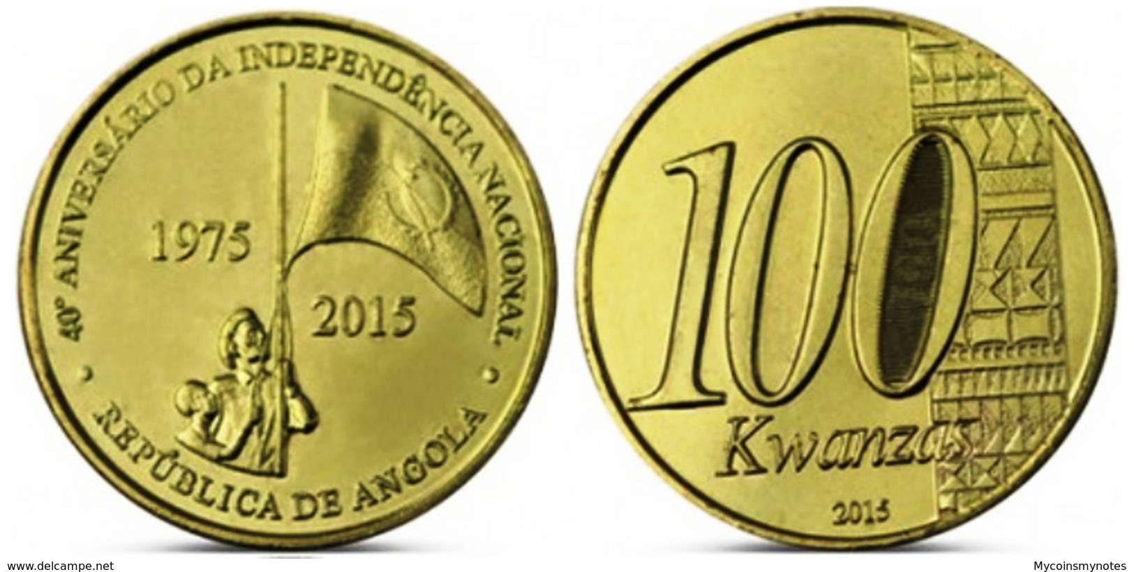 Angola, 100 Kwanzas, 2015, Commemorative Of 40 Years Independence, KM# 113, UNC - Angola