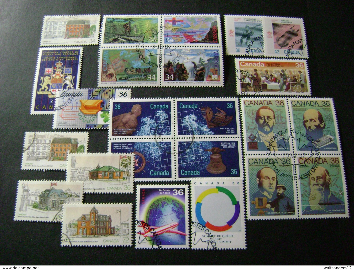 Canada 1987 To 1988 Commemorative/special Issues Complete (SG 1227-1230, 1232-1260, 1281-1314) 3 Images - Used - Complete Years