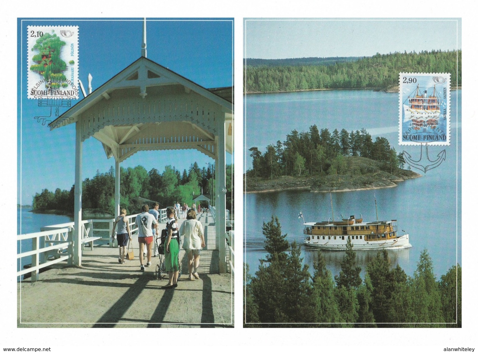 FINLAND 1991 NORDEN IX / Tourism: Set Of 2 Maximum Cards CANCELLED - Maximum Cards & Covers