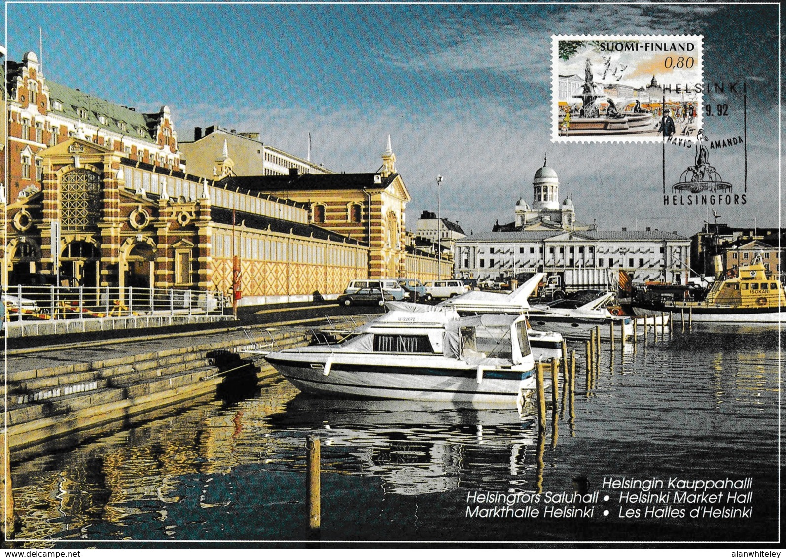 FINLAND 1992 Helsinki Saluhall/Market Hall: Promotional Card CANCELLED - Covers & Documents