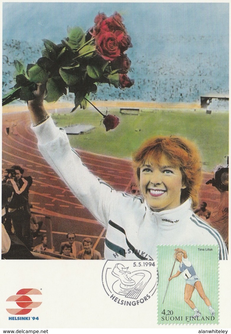 FINLAND 1994 FINLANDIA 95: European Athletics Championships: Set Of 4 Maximum Cards CANCELLED - Maximum Cards & Covers